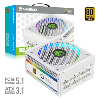 RGB-Smart 1050 PRO WH (ATX3.1 PCIe5.1) GAMEMAX,Computer Case,Power Supply,Cooling Parts,Keyboard,Mouse,Monitor