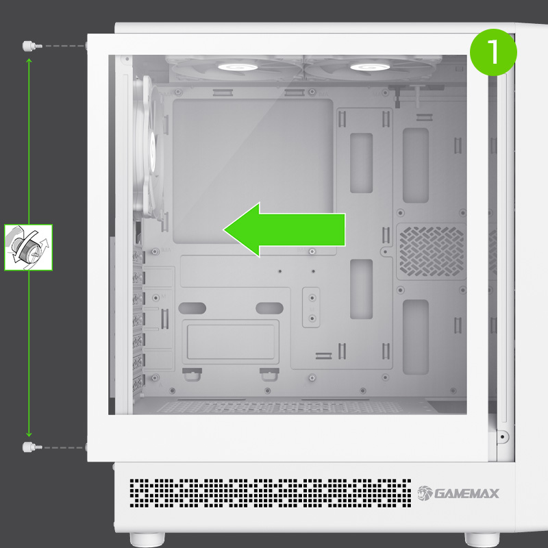 STEPS TO REMOVE THE LEFT GLASS PANEL