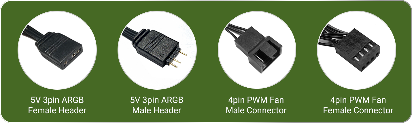 5V 3PIN MALE AND FEMALE CONNECTOR