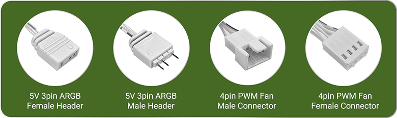 5V 3PIN MALE AND FEMALE CONNECTOR