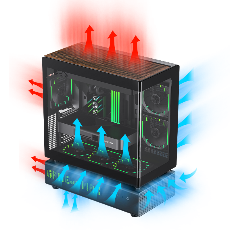 Dual Chamber PC Case Interior