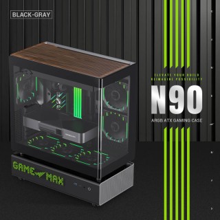 GAMEMAX N90 ARGB Wraparound Glass ATX PC Case