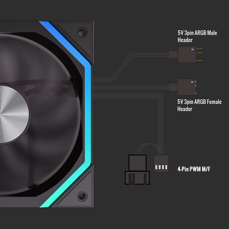 5V 3PIN MALE AND FEMALE CONNECTOR
