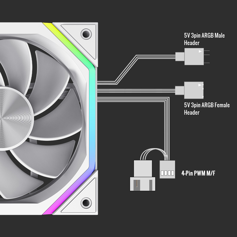 5V 3PIN MALE AND FEMALE CONNECTOR